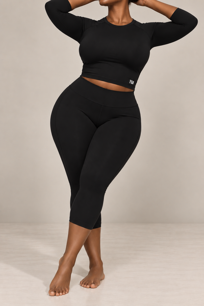 YOA CAPRI SHORT SLEEVE SET